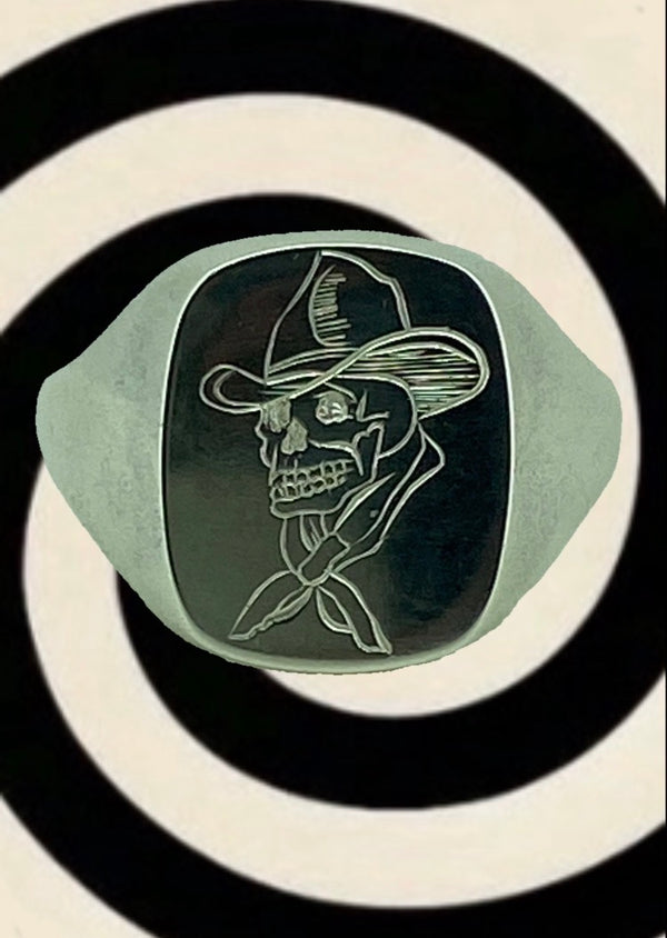 Cow Boy Skull Ring